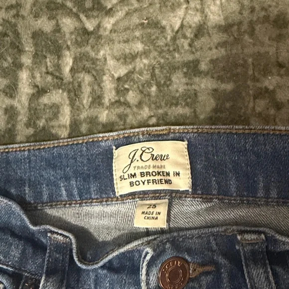 J. Crew Distressed Slim Broken In Boyfriend Ankle Jeans - Picture 2 of 4